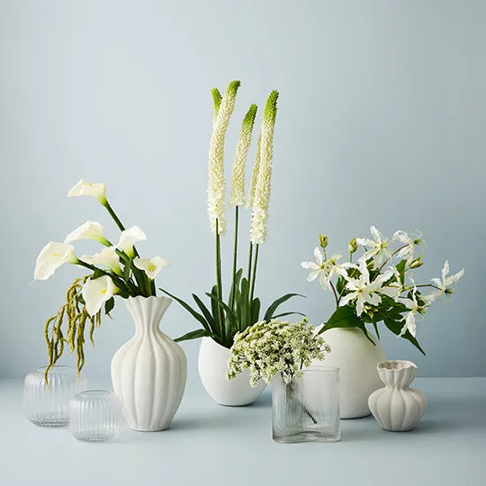Basma Vase White 19cmh x 17cm