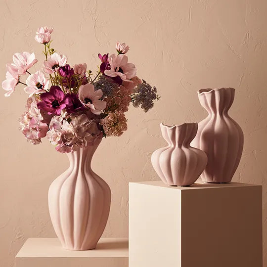 Basma Vase Pale Pink 40 H cm X 22cm
