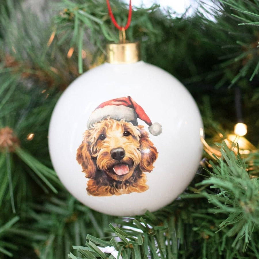 Christmas Cavoodle Round Bauble