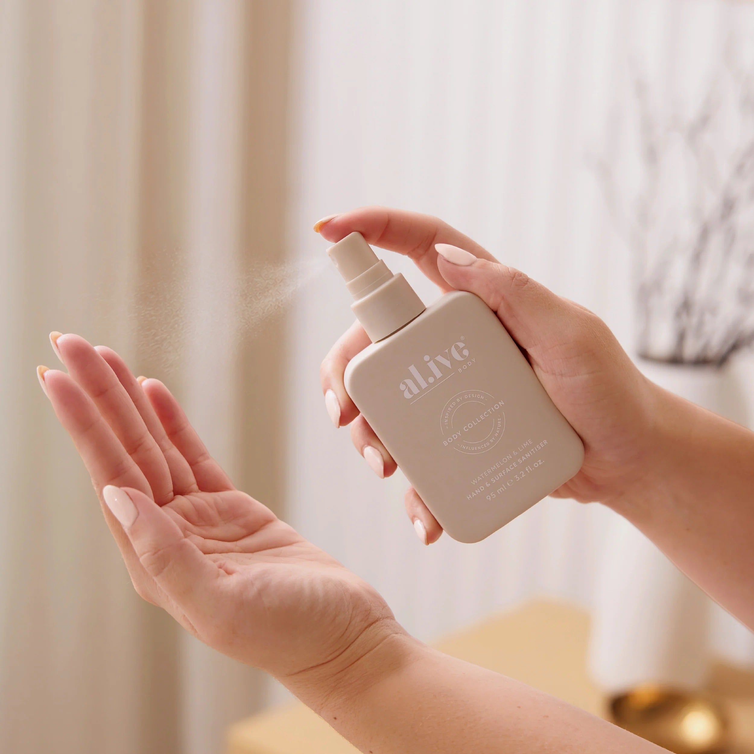 Hand & Surface Sanitiser 95ml - Watermelon Lime