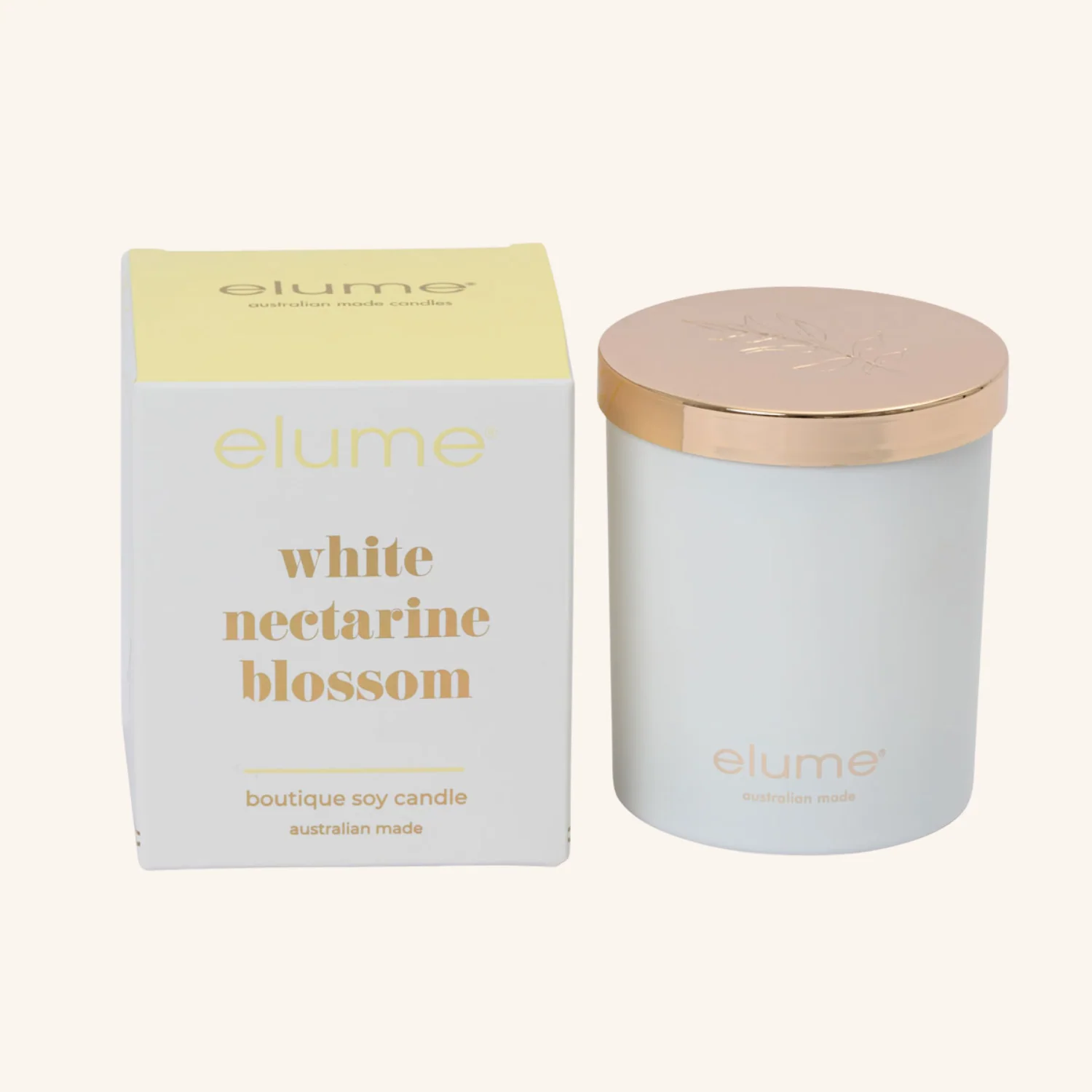 White Nectarine Blossom Boutique Soy Candle