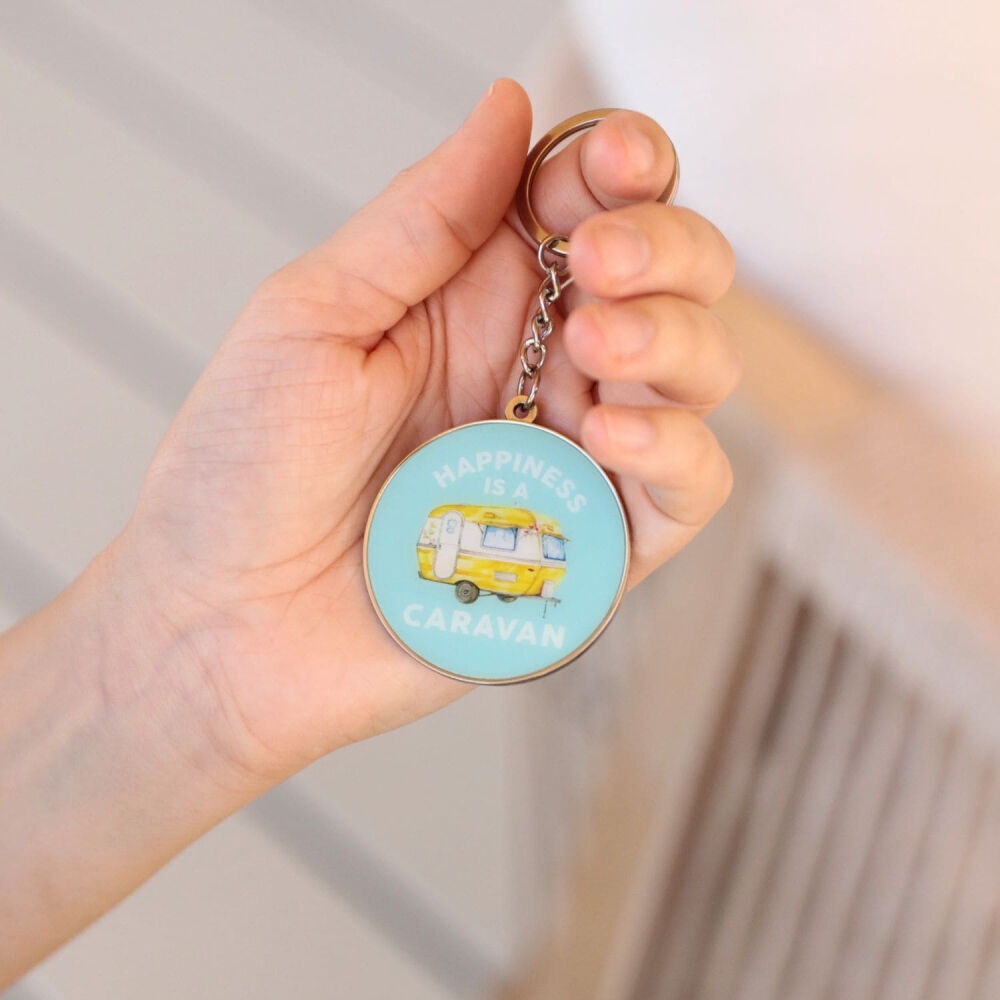 Caravan Happiness Keychain