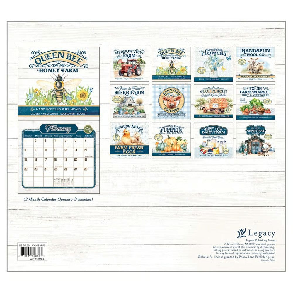 Farm Table Calendar 2026