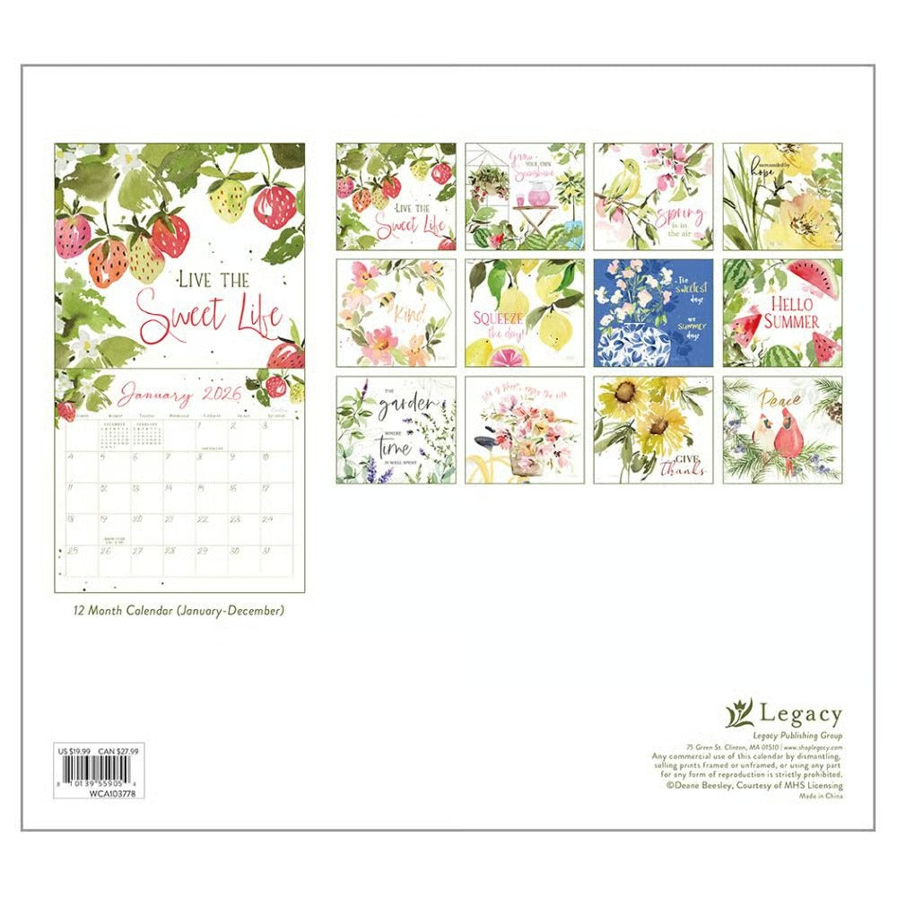 The Sweet Life Calendar 2026