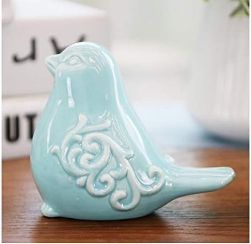 Glazed Ceramic Bird Blue