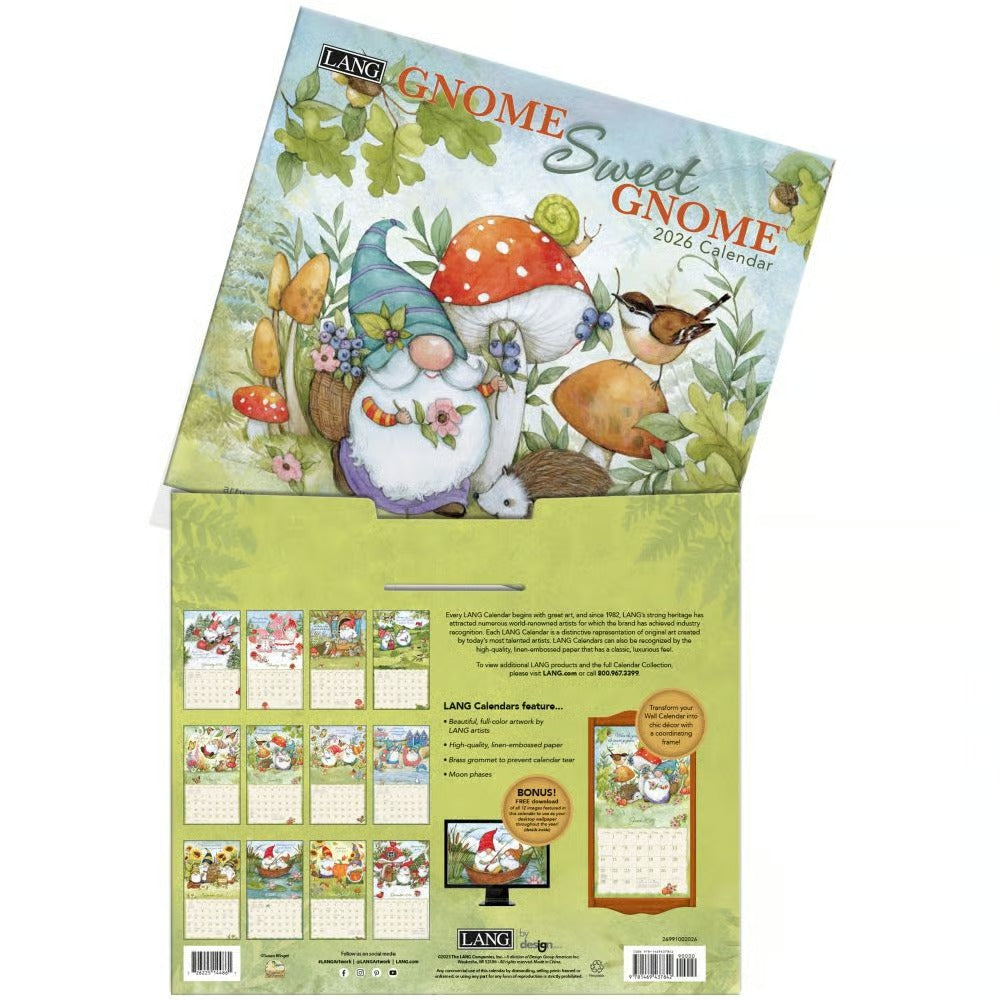 Gnome Sweet Gnome Calendar 2026
