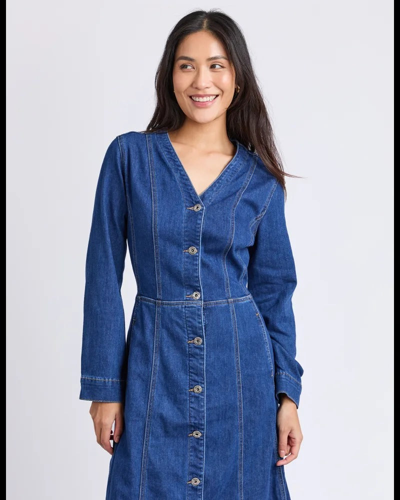 Mariella Denim Dress  Mid Blue Wash