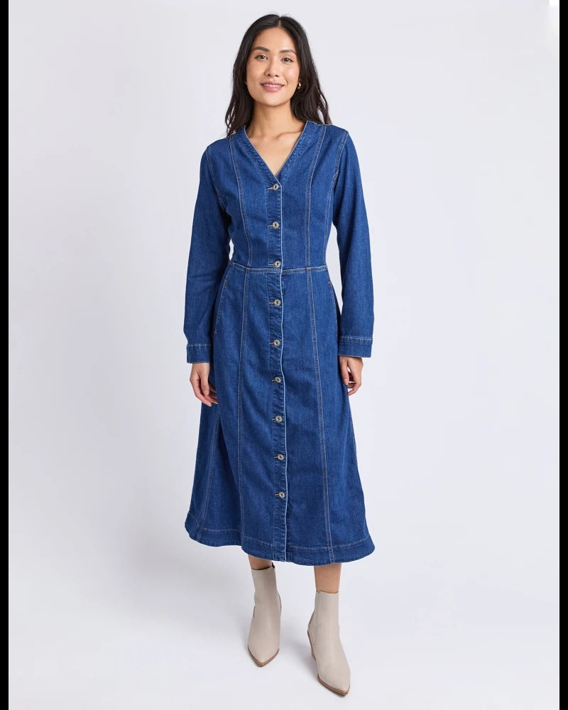 Mariella Denim Dress  Mid Blue Wash