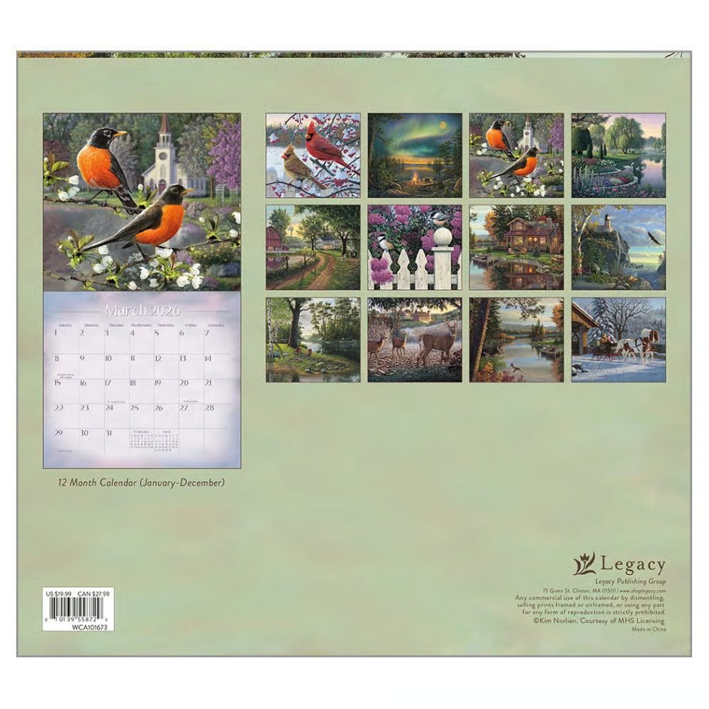 Peace and Tranquility Calendar 2026