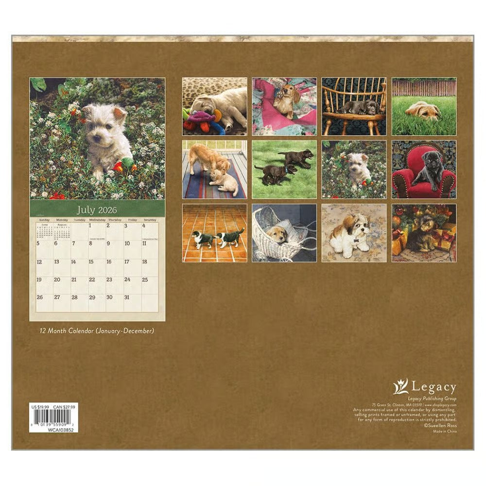 Puppies Calendar 2026