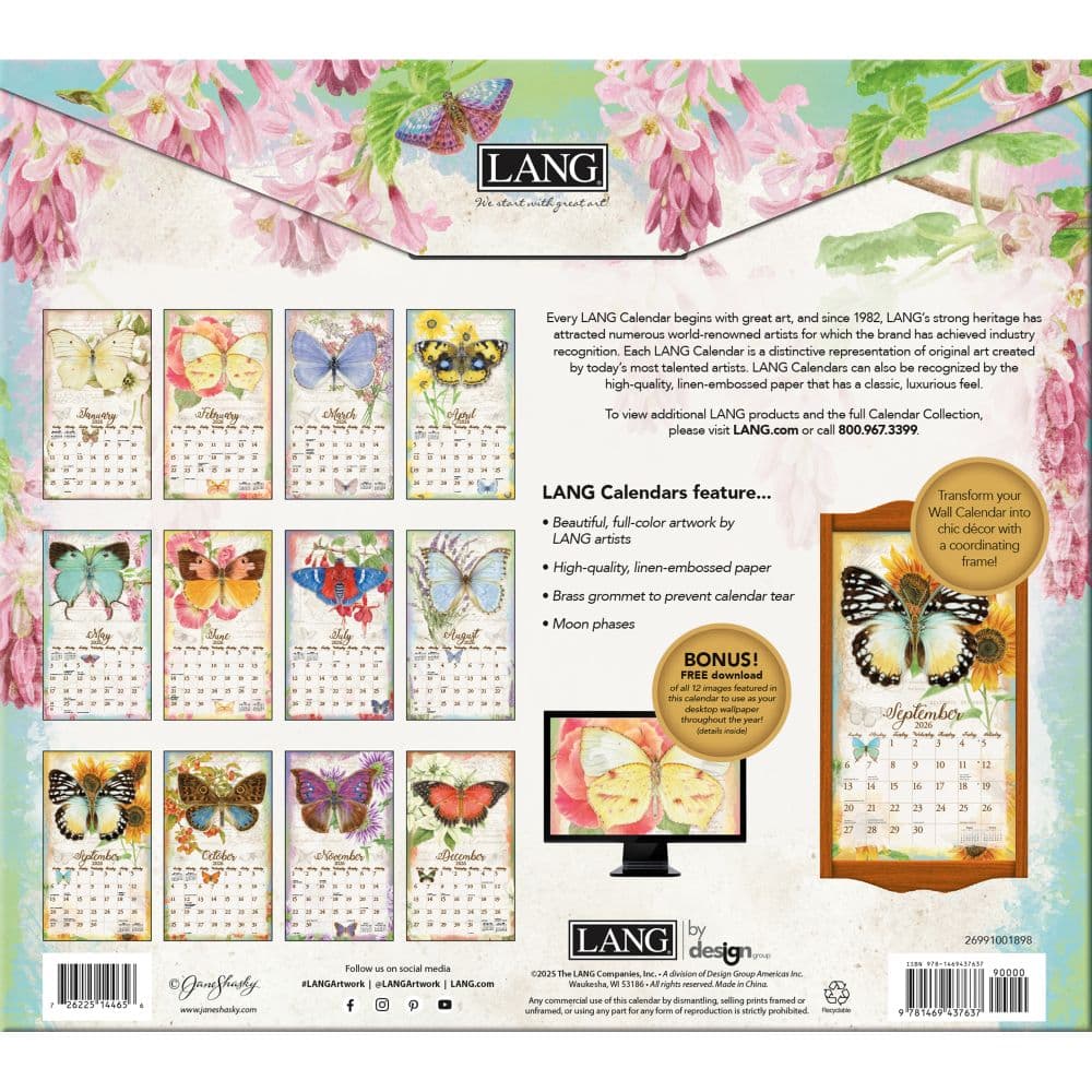 Butterflies Calendar 2026