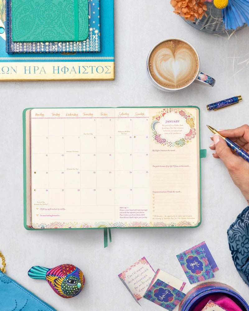 2026 Diary The Year for Abundance - Tahitian Turquoise