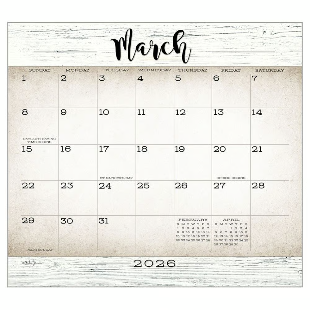 Farmhouse Calendar 2026