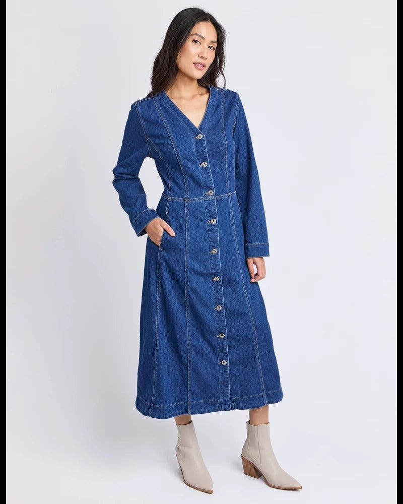 Mariella Denim Dress  Mid Blue Wash
