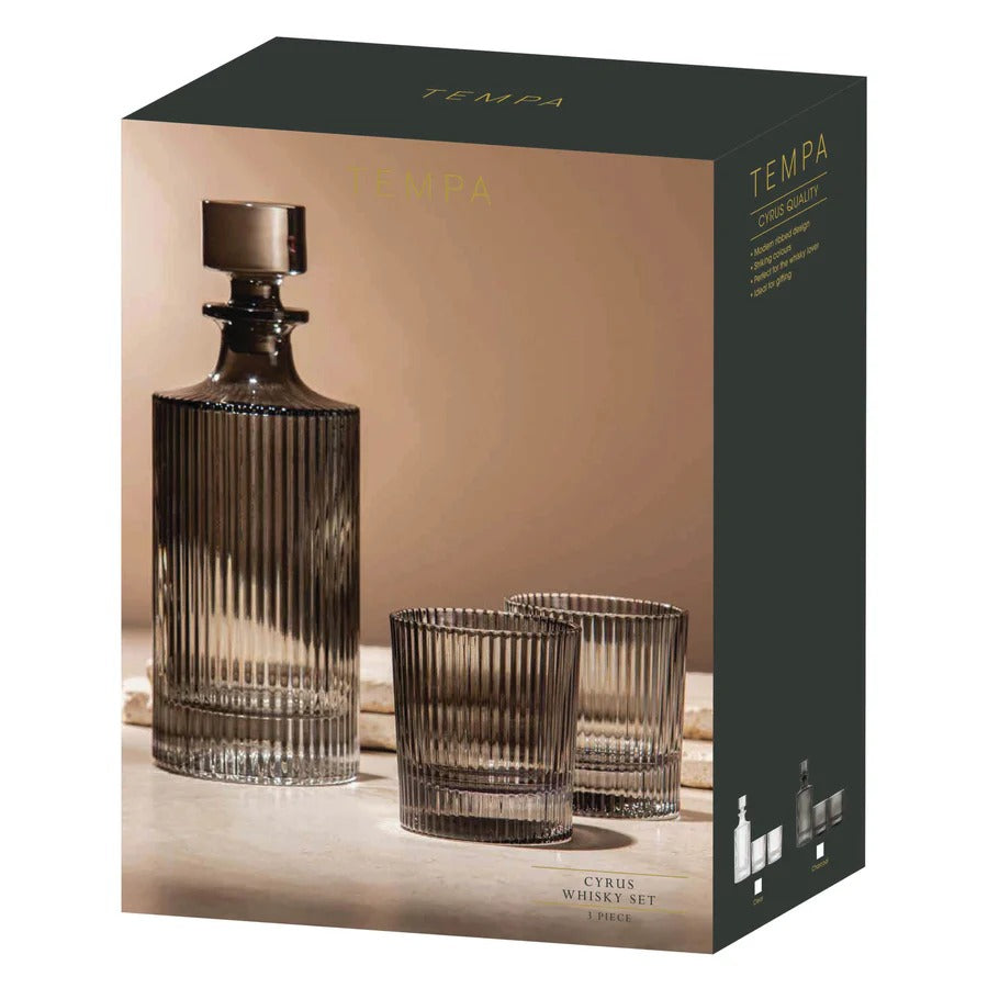 Cyrus Charcoal 3pc Whiskey Set