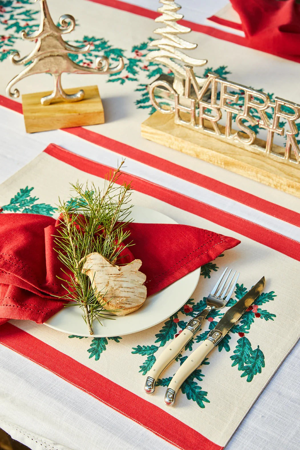 Christmas Foliage Placemats Set of 4