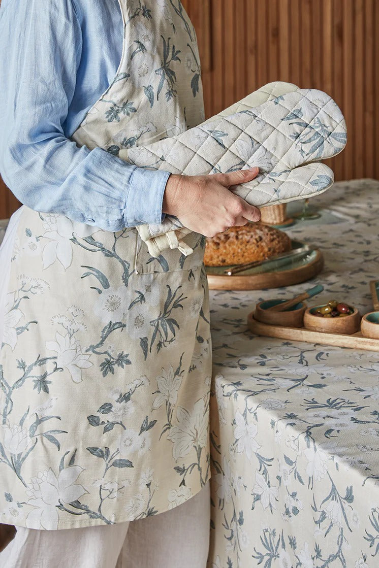 Nordhem Warm Beige Floral Oven Mitt 2pk