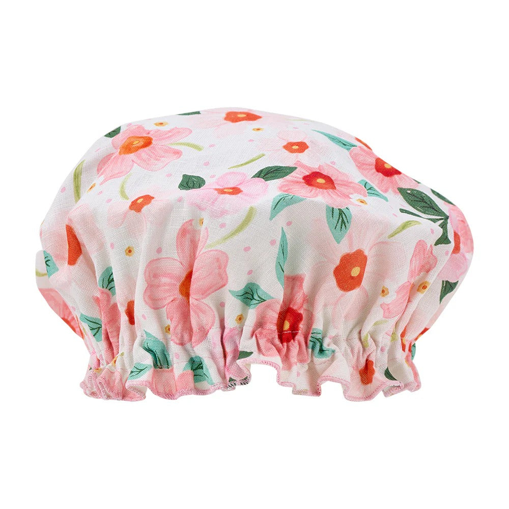 Meadow Blush Shower Cap