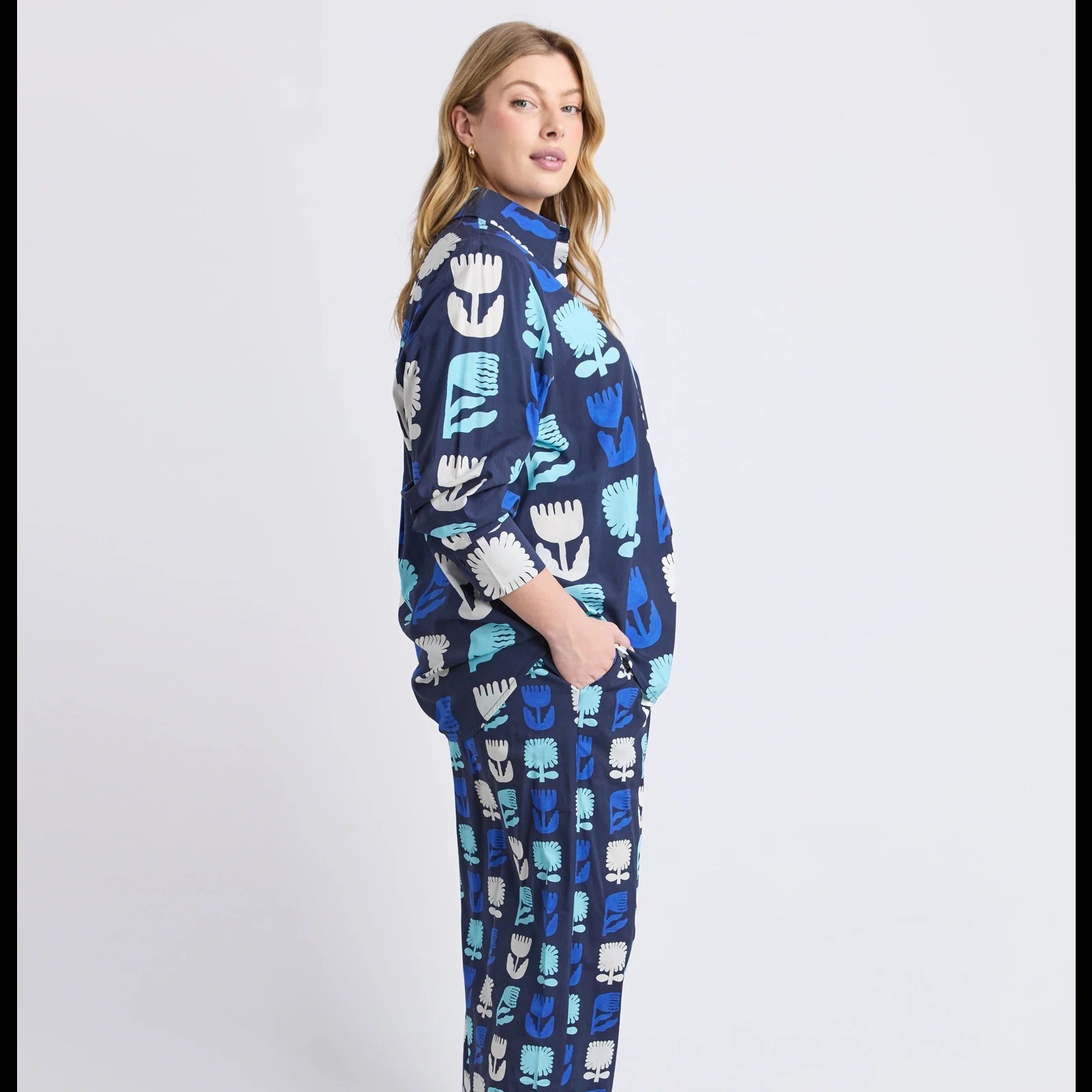Madeline Stamer Shirt  Navy