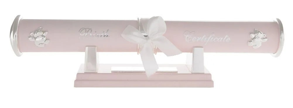 Birth Certificate Holder Pink