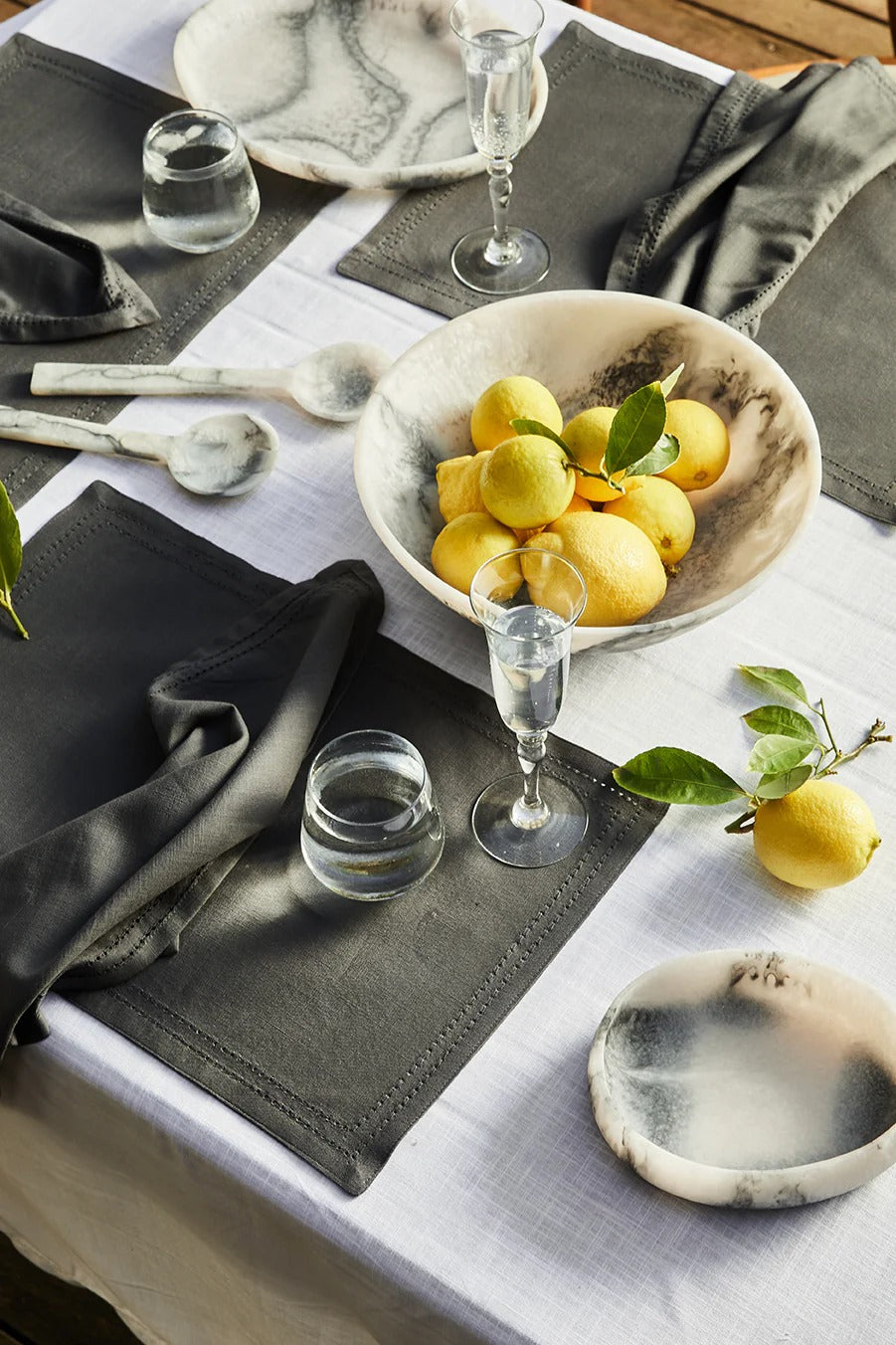 Orion Salad Bowl Grey Stone Matt