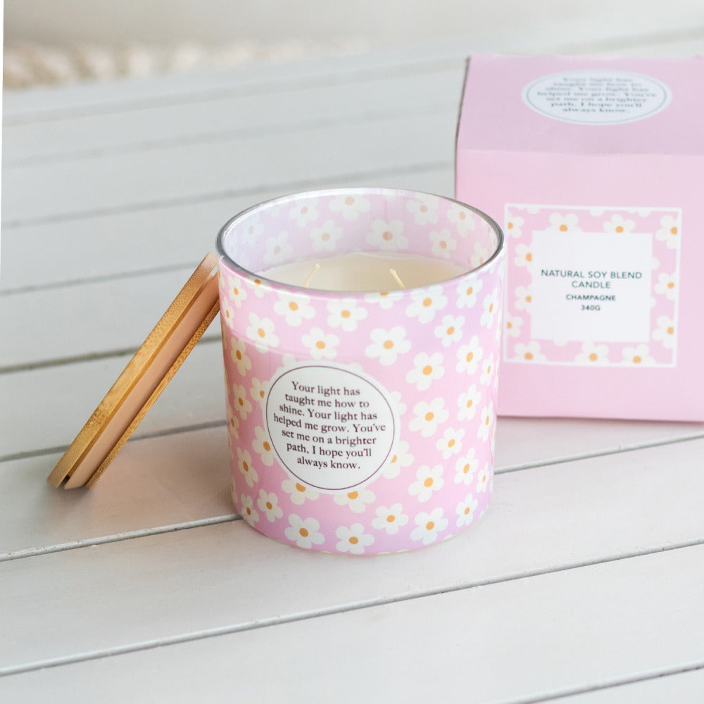 Teacher Champagne Scent Soy Candle
