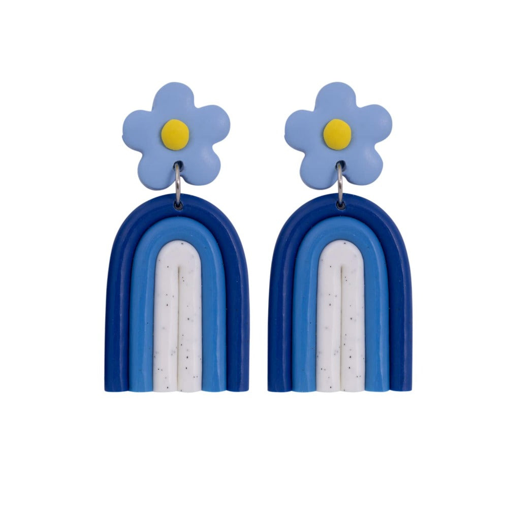 Teacher Blue Rainbow Earrings