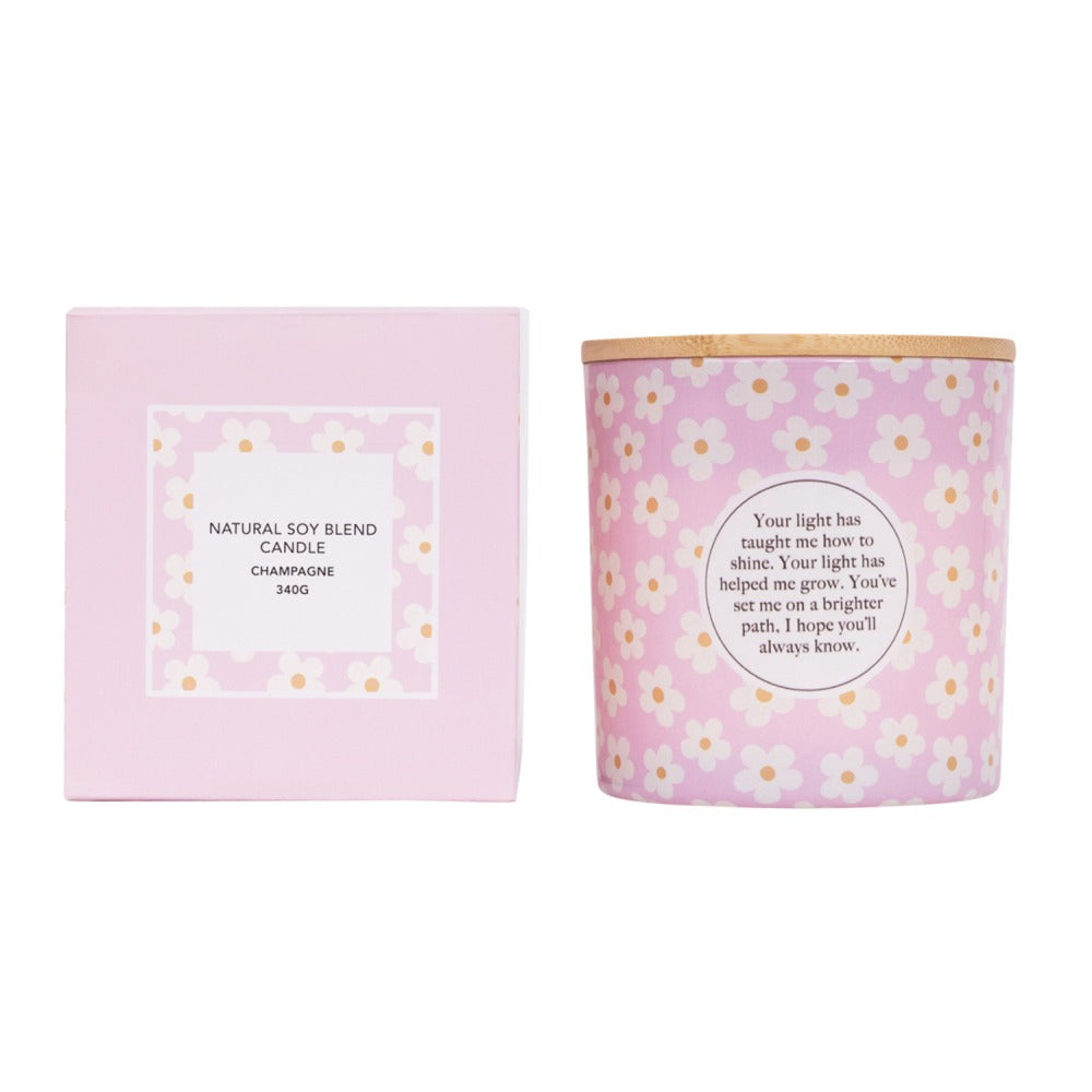 Teacher Champagne Scent Soy Candle