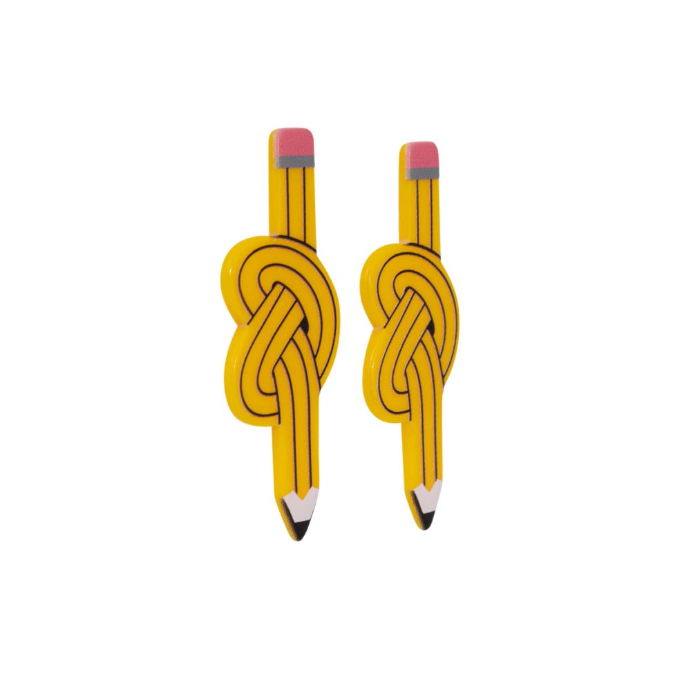 Teacher Yellow Pencil Earrings