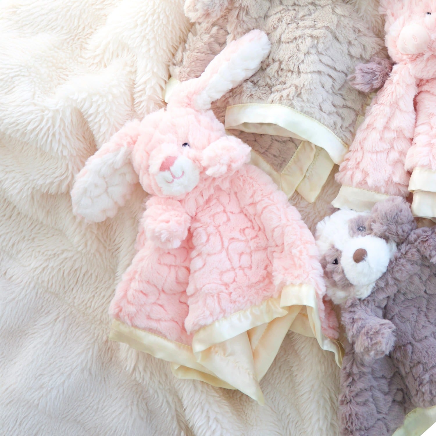 Mary Meyer Blush Bunny Character Blanket
