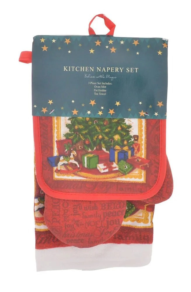 Xmas Kitchen Napery Set 3pc