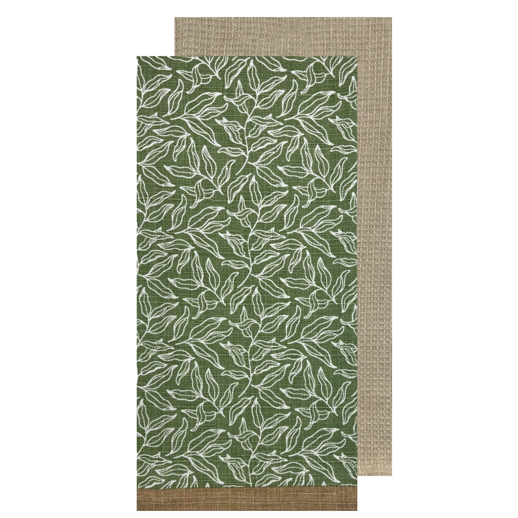 Serenity 2pk Tea Towel Green