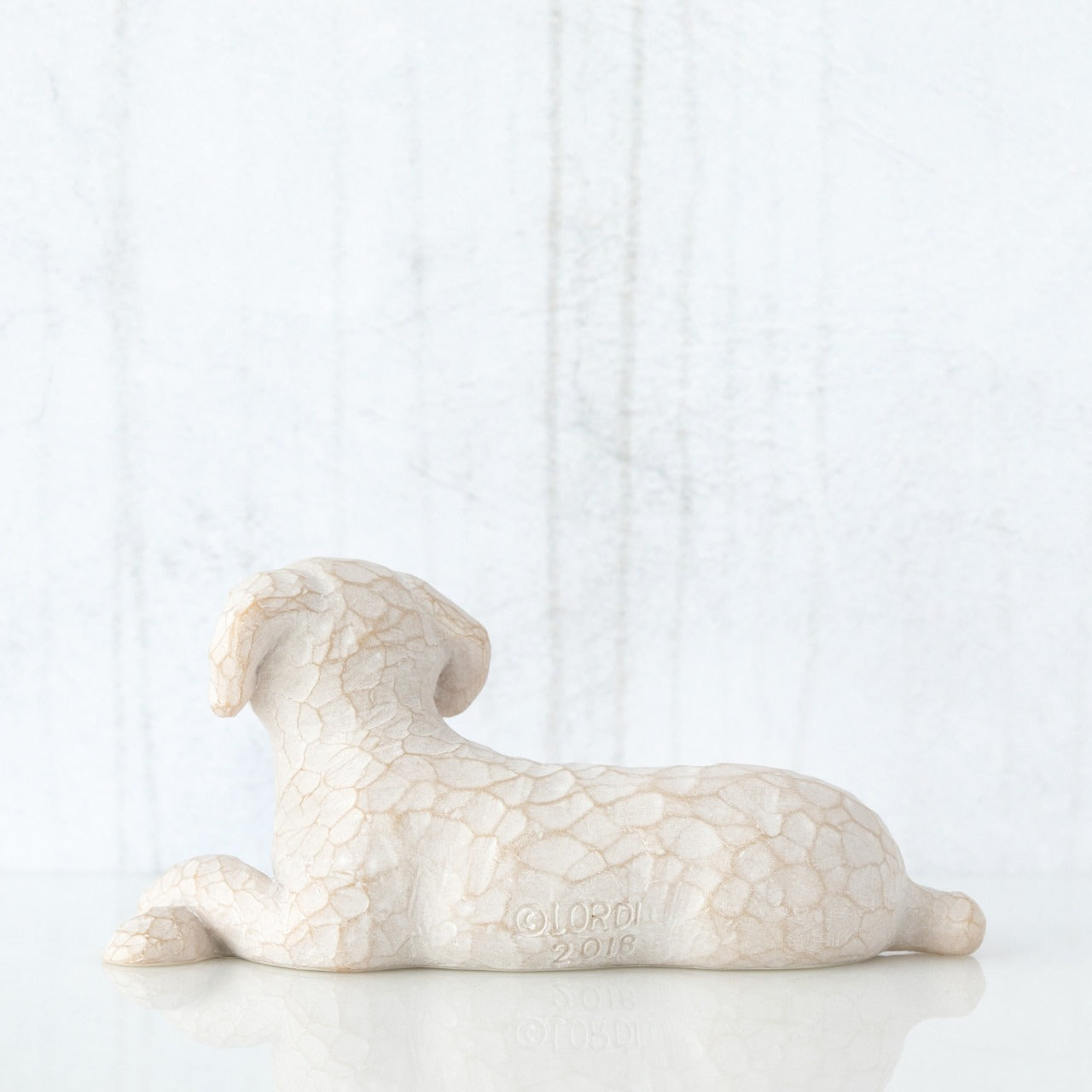 Love My Dog (Lying White) Figurine