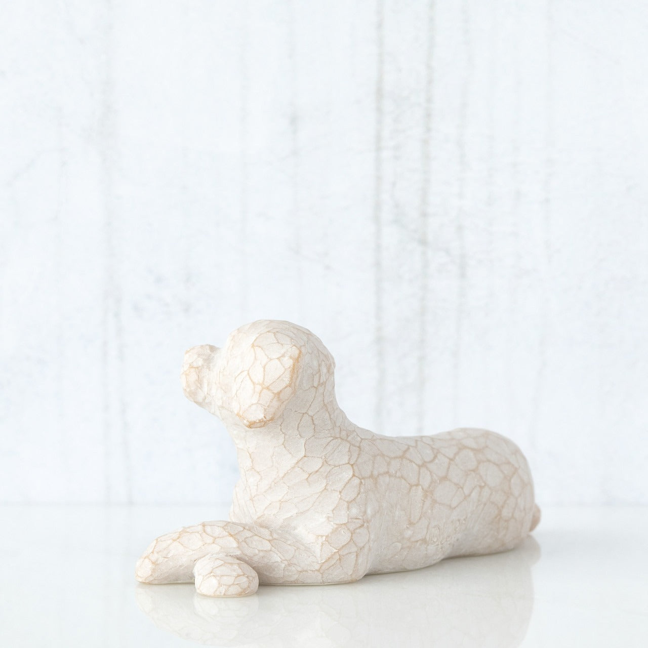 Love My Dog (Lying White) Figurine