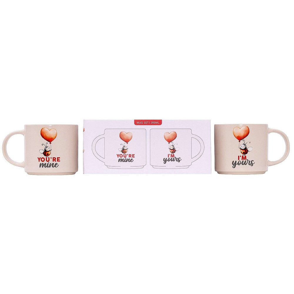 Valentine's Day Love Bugs Mug Set