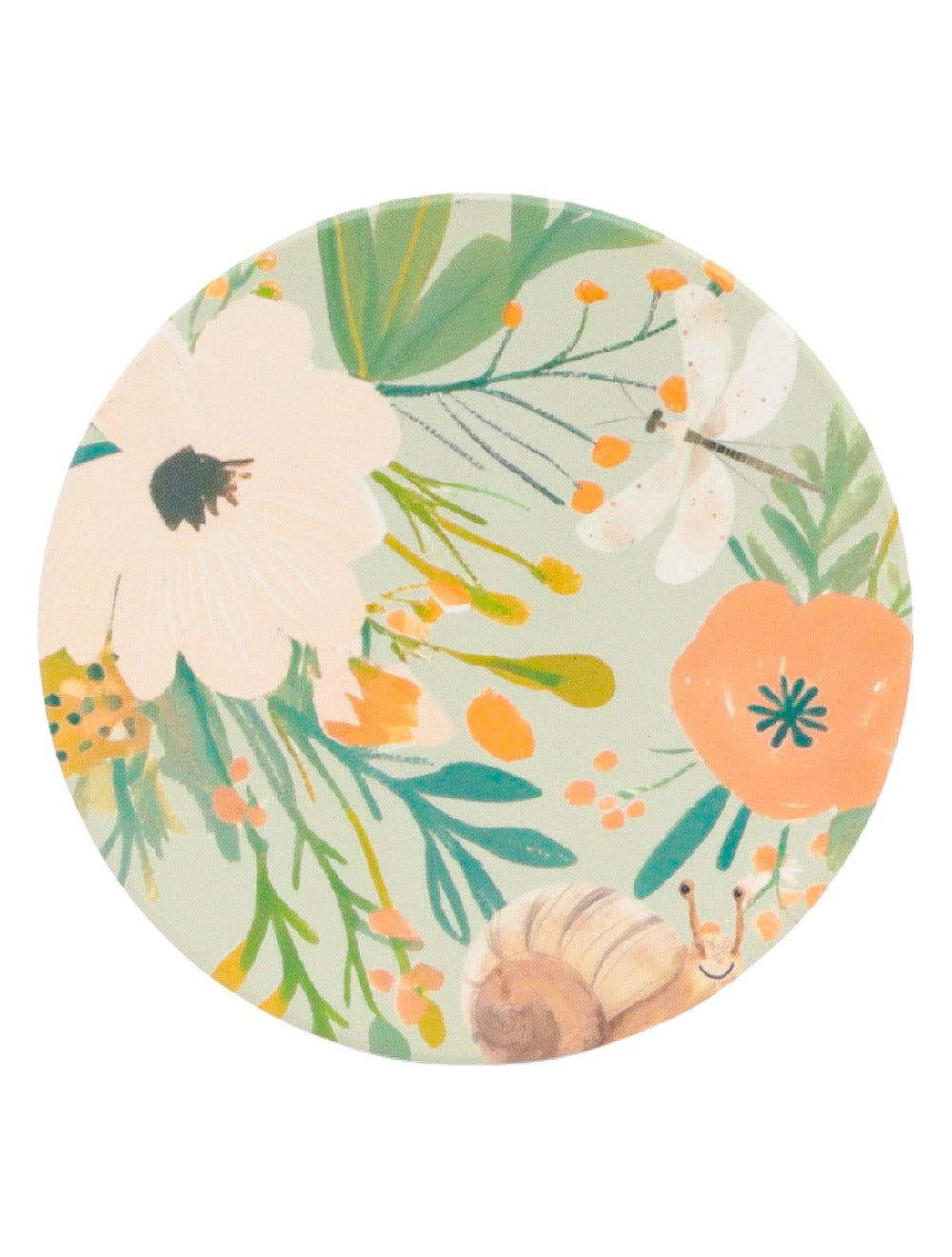 Cottage Grove Floral Ceramic Coaster