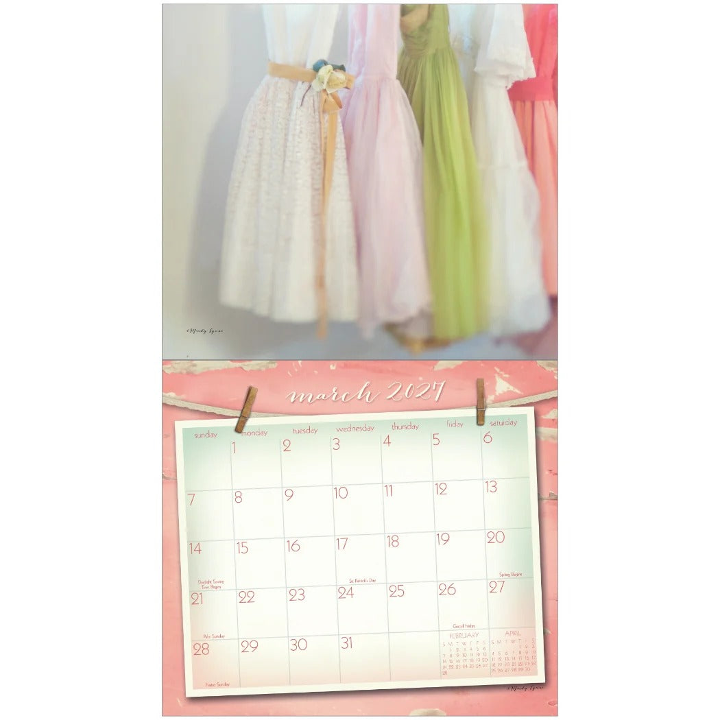 Vintage Pink 2027 Calendar
