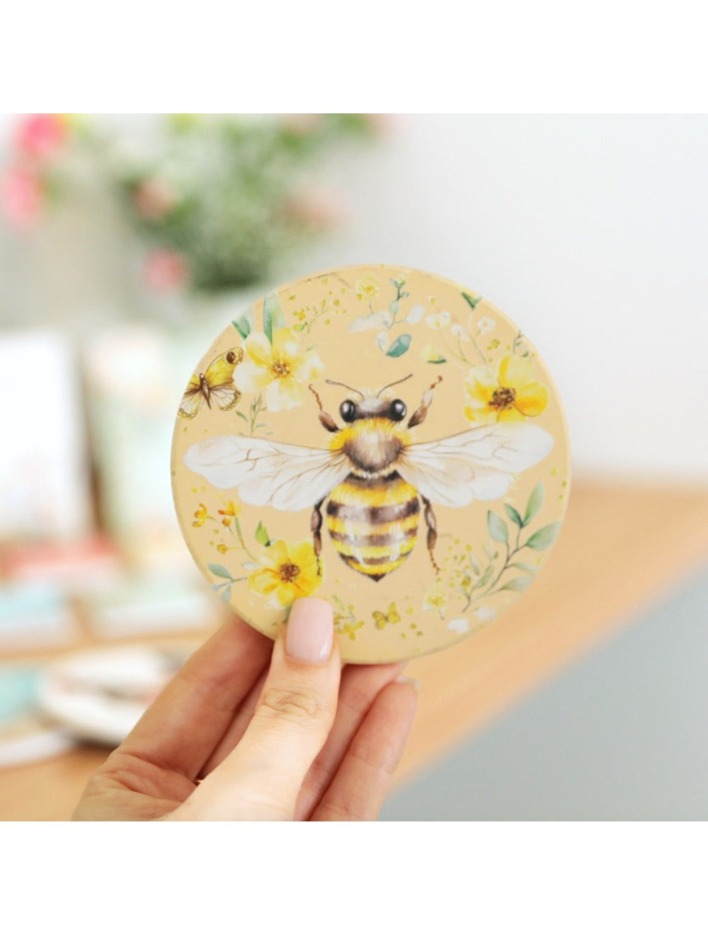 Cottage Grove Bee Ceramic Coaster