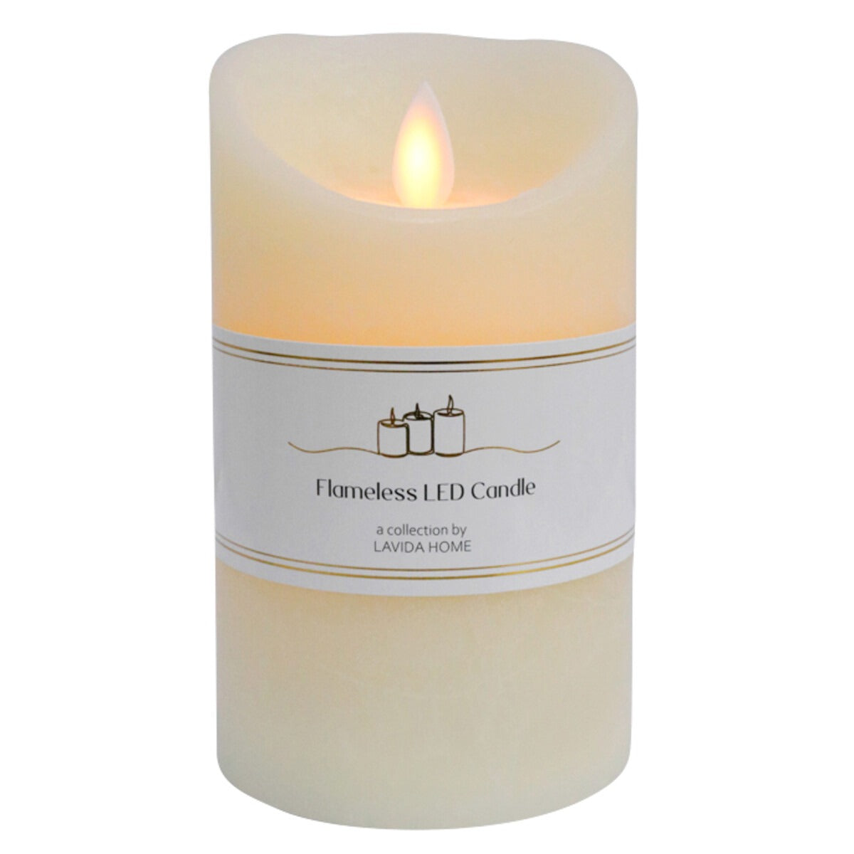 Flameless Candle Medium Ivory