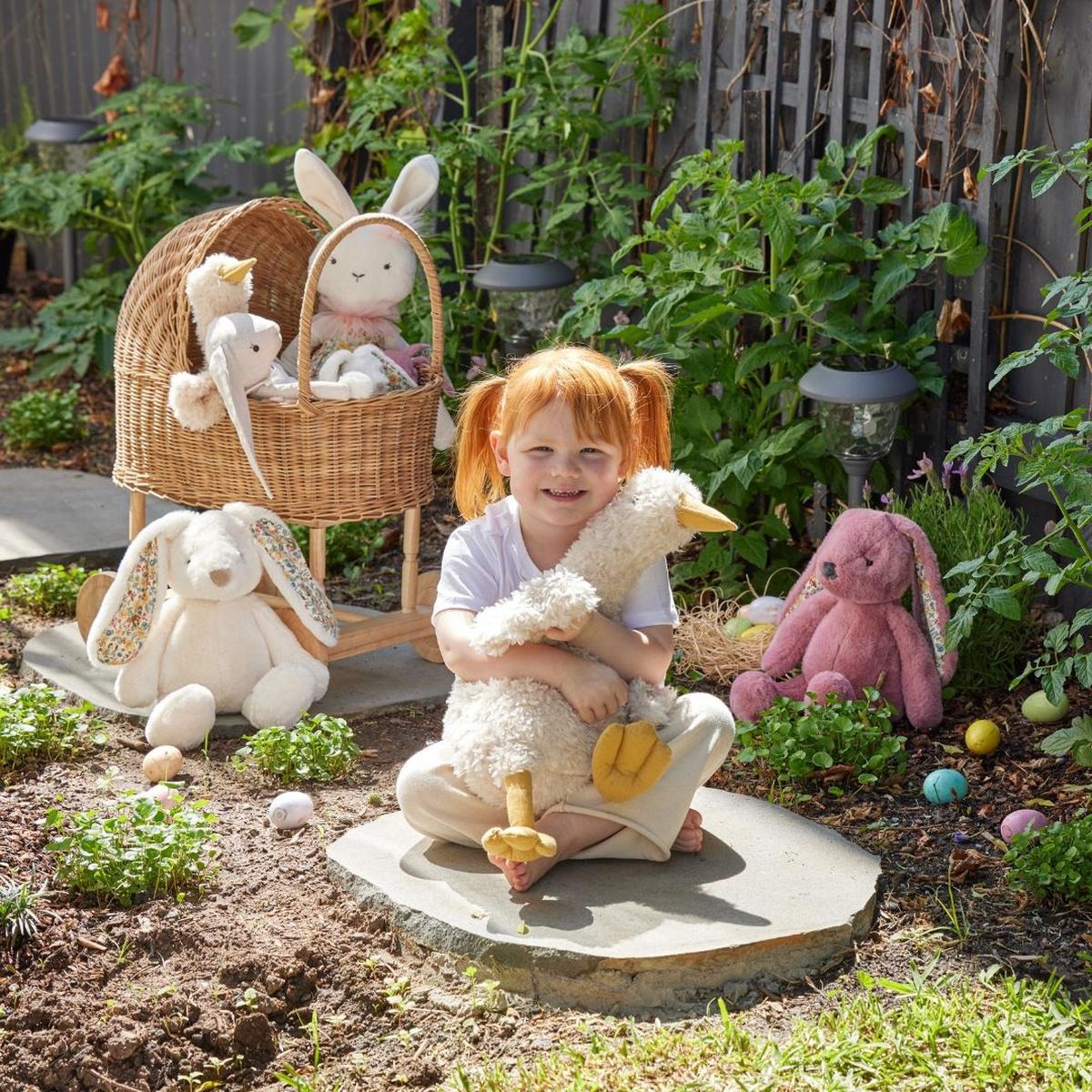Foral White Bunny Medium