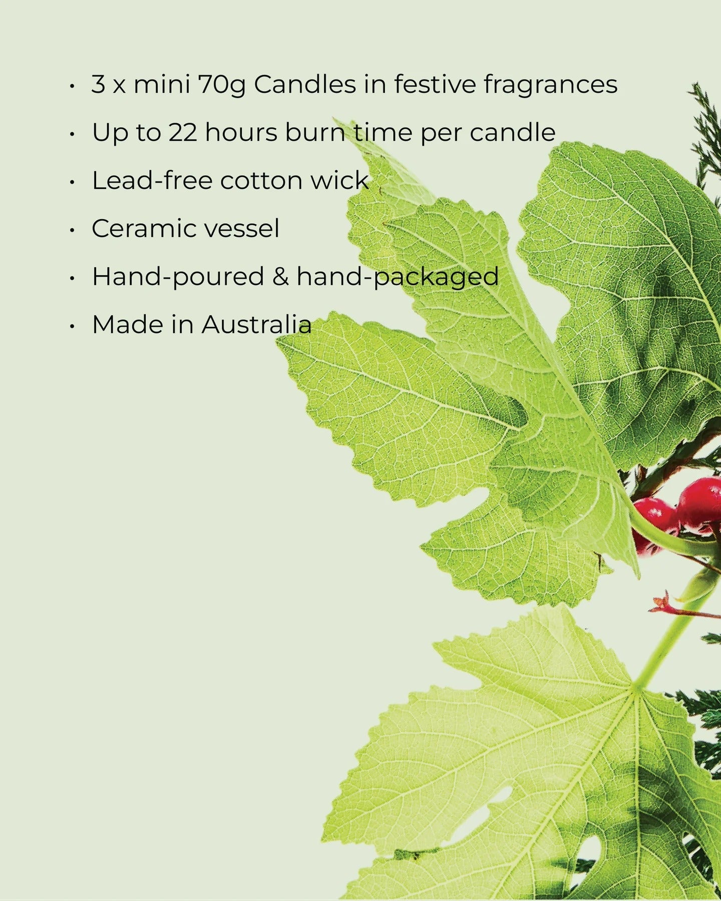 Christmas Trio Soy Candle 3 x 70g