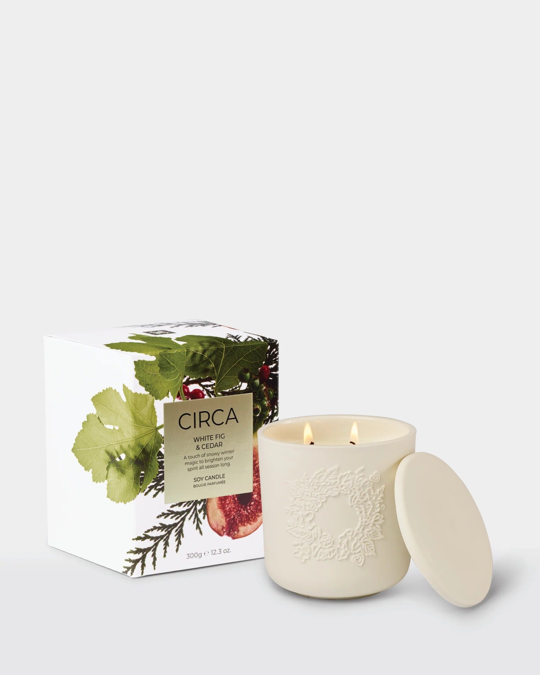 White Fig & Cedar Candle 300g