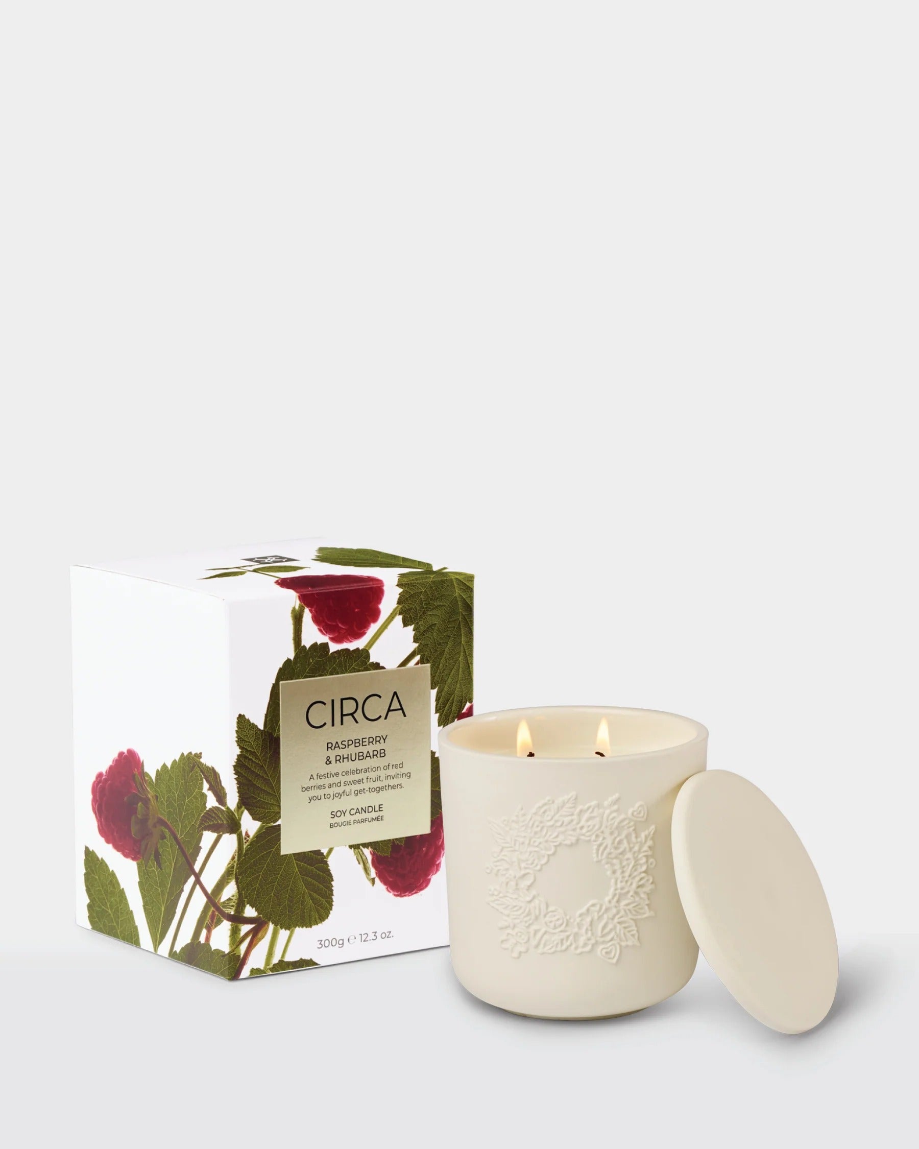 Raspberry & Rhubarb Candle 300g