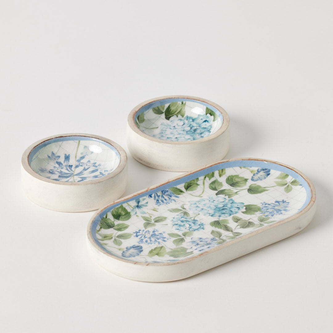 Heritage Bloom Tray & Bowl Set