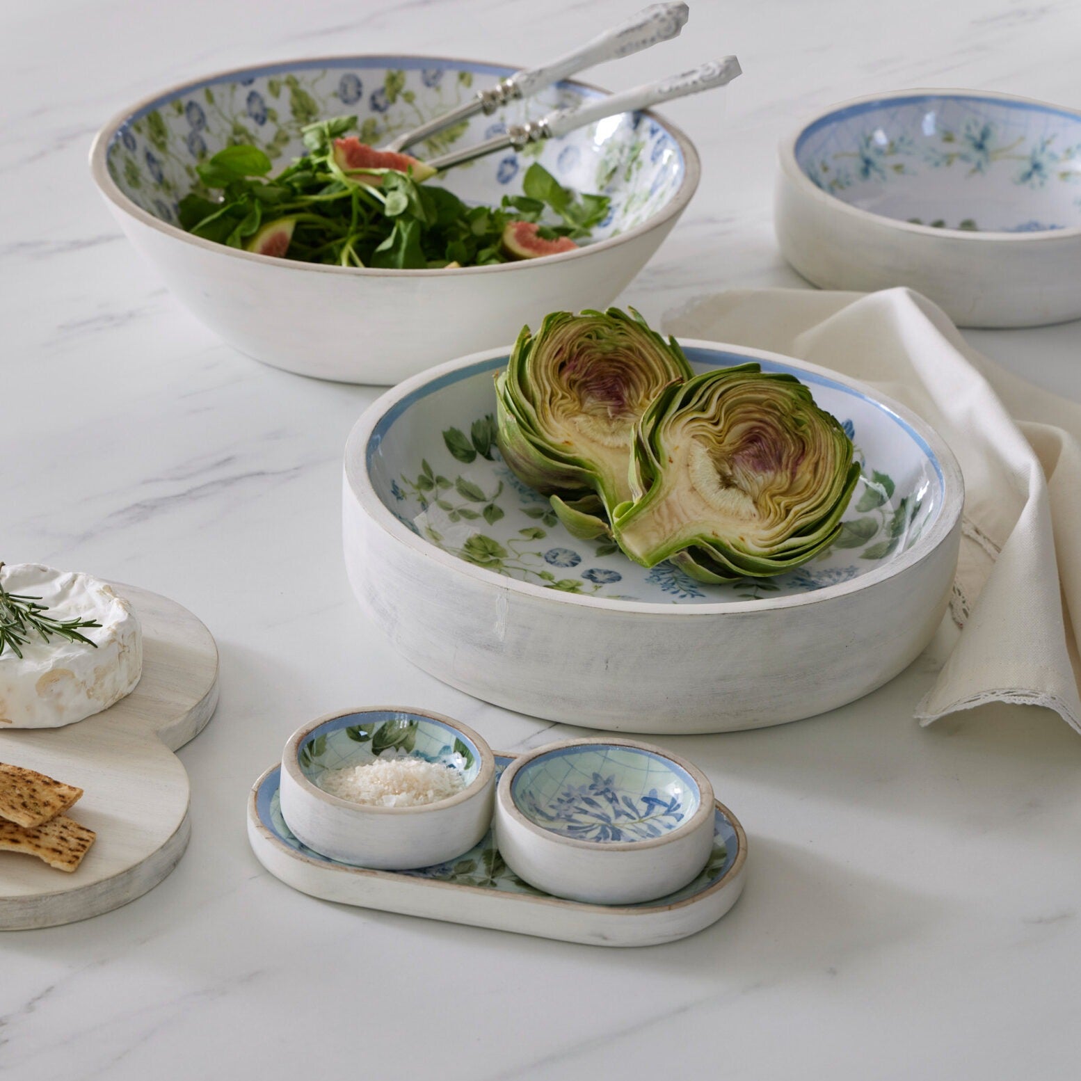 Heritage Bloom Tray & Bowl Set
