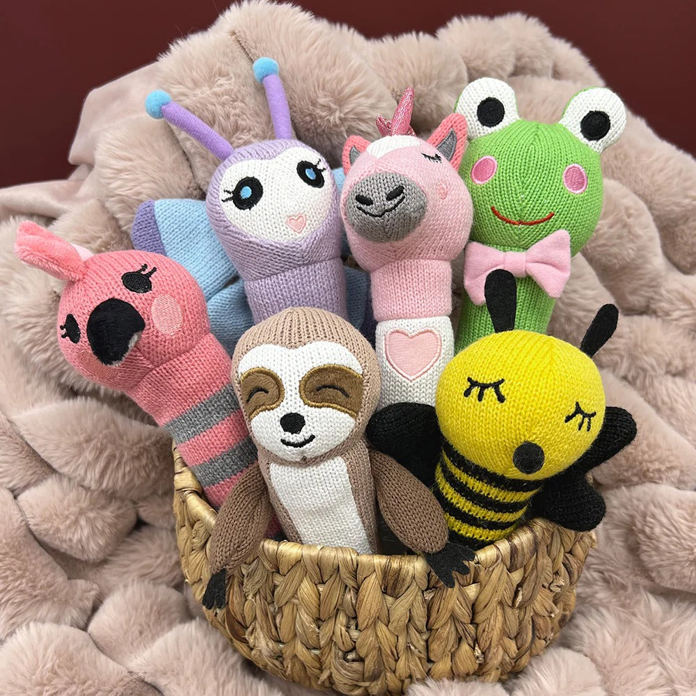 Bumble Bee Knit Rattle