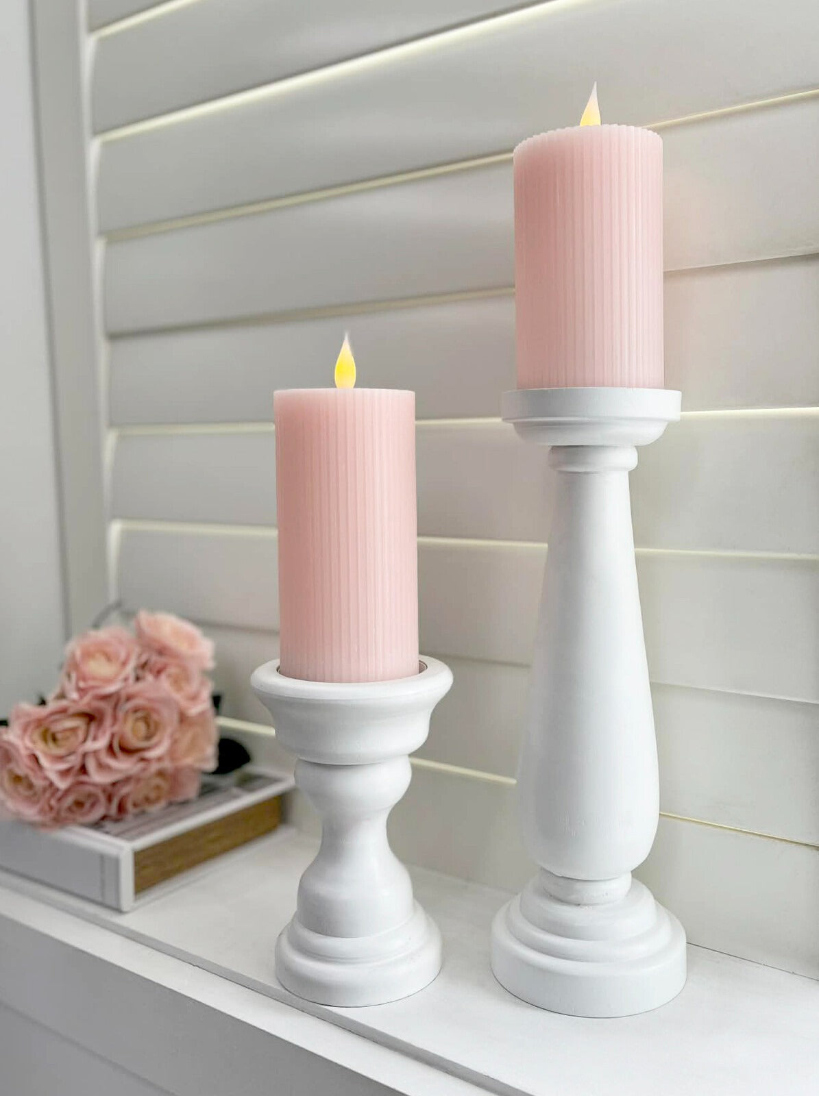 Flameless Candle Medium Musk Ribb
