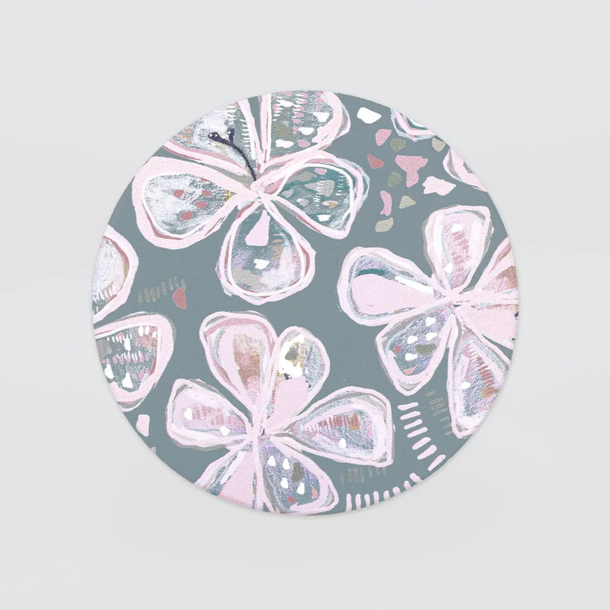 Love, Vera Teal Floral Ceramic Coaster