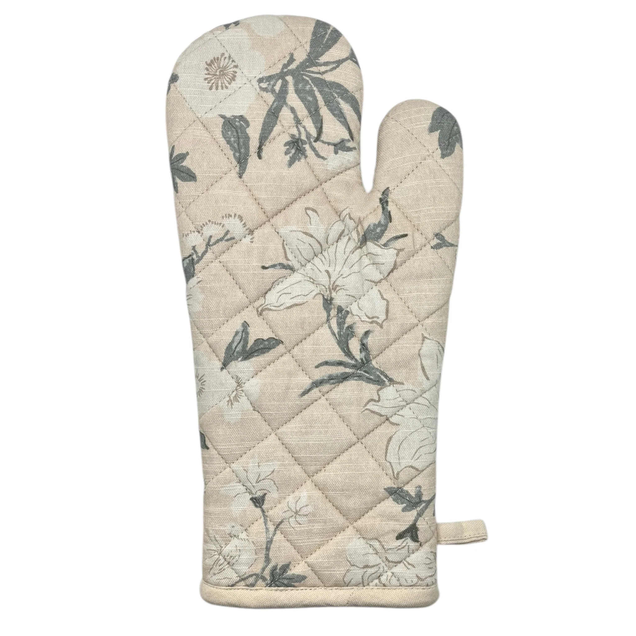 Nordhem Warm Beige Floral Oven Mitt 2pk