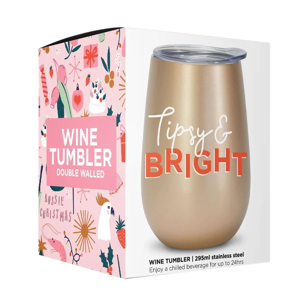 Wine Tumbler Tipsy Bright